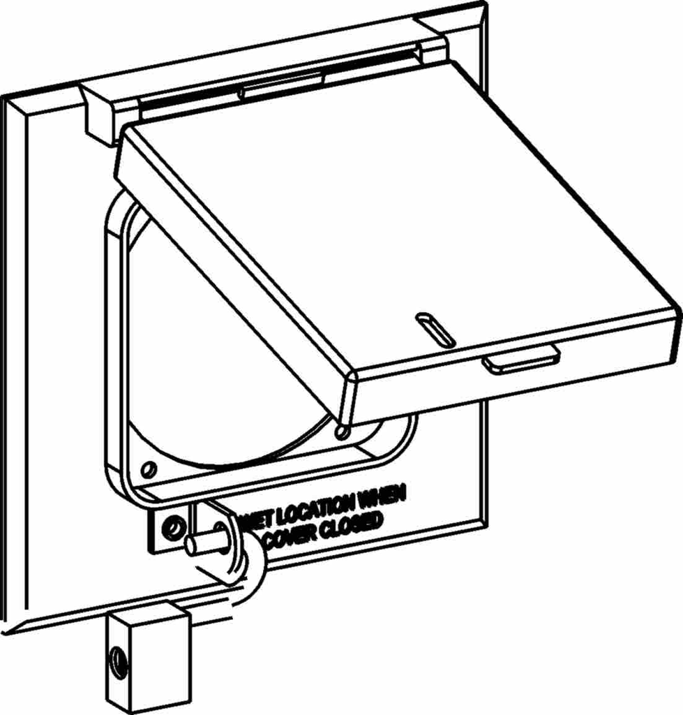Product image for Orbit 2CL-PO60 2-Gang Weatherproof Power Outlet Device Cover, 30, 50, 60A