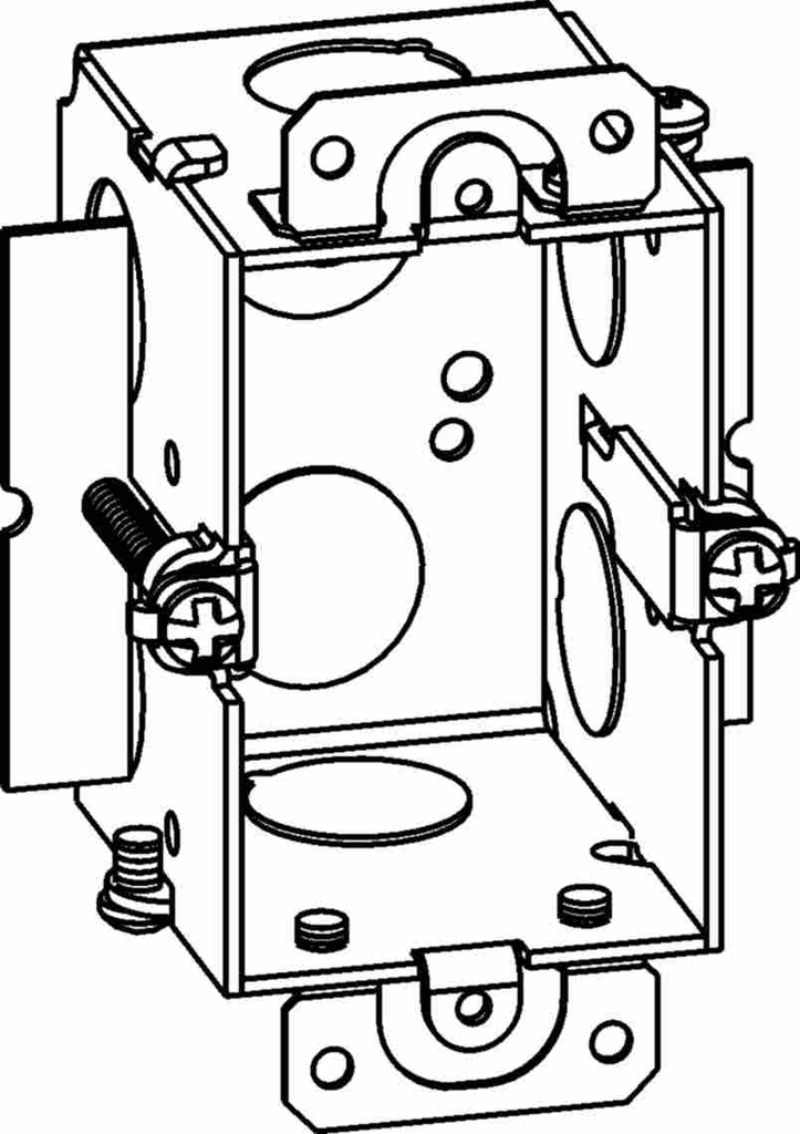 Product image for Orbit TG-1 1-Gang Gangable TigerGrip Old Work Switch Box, 2-1/2" Deep, Steel, 1/2" Knockouts