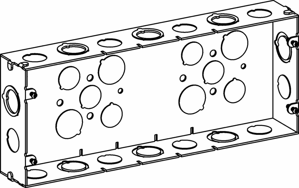 Product image for Orbit SB-5 5-Gang Steel Switch Box, Welded