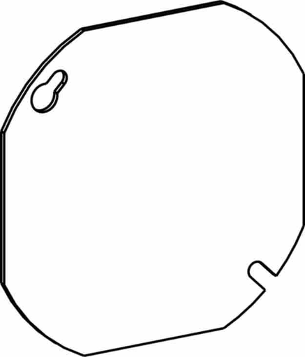 Mayer-DDS-FLAT, 4" ROUND OCTAGONAL BLANK COVER-1