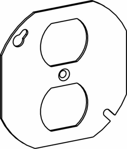 4RC-DR - FLAT, 4" ROUND DUPLEX RECEPTACLE COVER