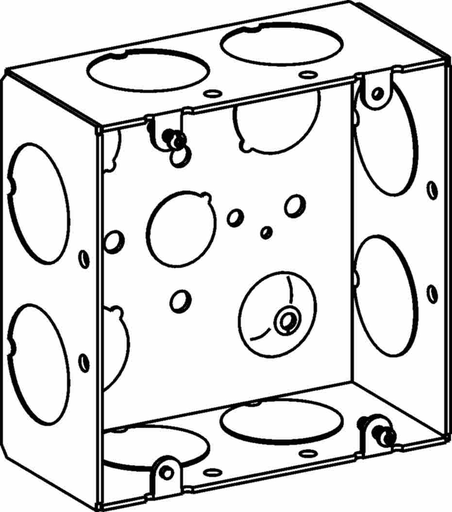 Product image for Orbit 5SDB-100 4-11/16" Square Box, Welded w/ 1" Knockouts, 2-1/8" Deep