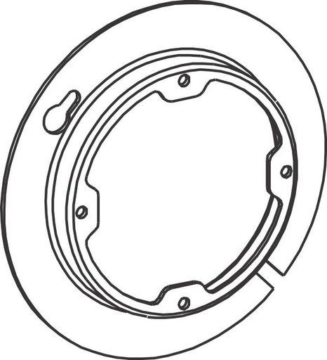 4R050X - 4" OCT. BOX STEEL COVER 1/2" RAISED OPEN, DUAL DIR.