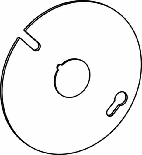 3RBCK - FLAT, 3-1/2" ROUND COVER WITH 1/2" KO