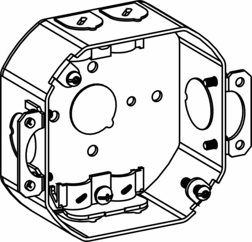 4RB-NM-E - 4" Octagon Box 1-1/2" Deep