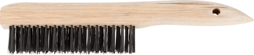Shoe Handle Scratch Brush - Economy 4x16 Rows, Carbon Steel Wire