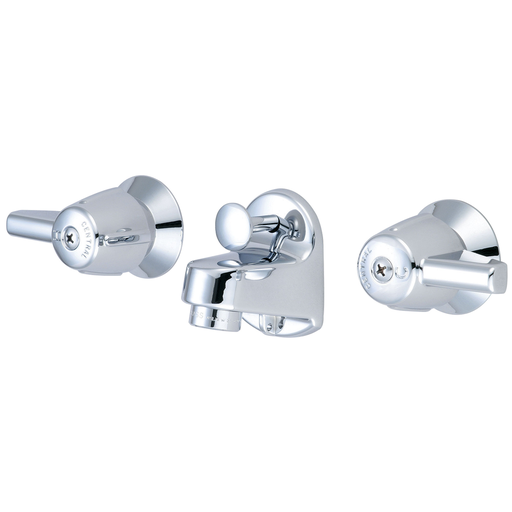 Two Handle Shelf Back Bathroom Faucet, Chrome