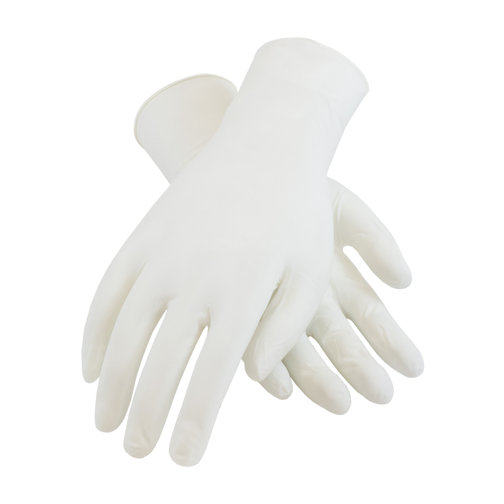 Product image for PIP 100-332400/M 100/BG MEDIUM NITRILE TEXTURED FINGERS 5MIL CLASS 100 9-1/2IN PF