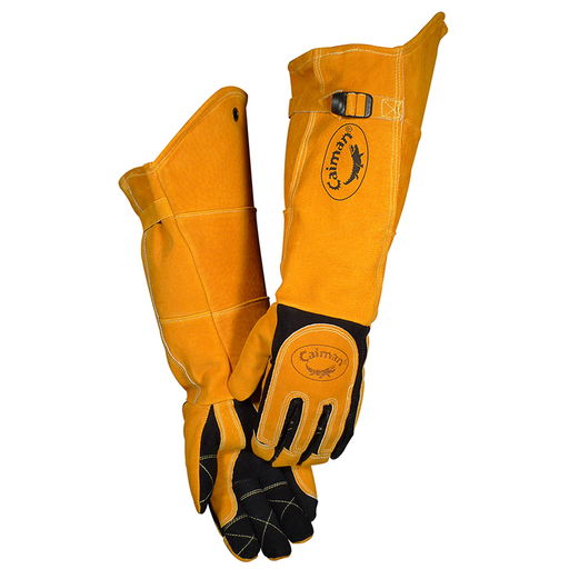 21" Deerskin FR Insulated MIG/Stick Welding Gloves, Gold, L