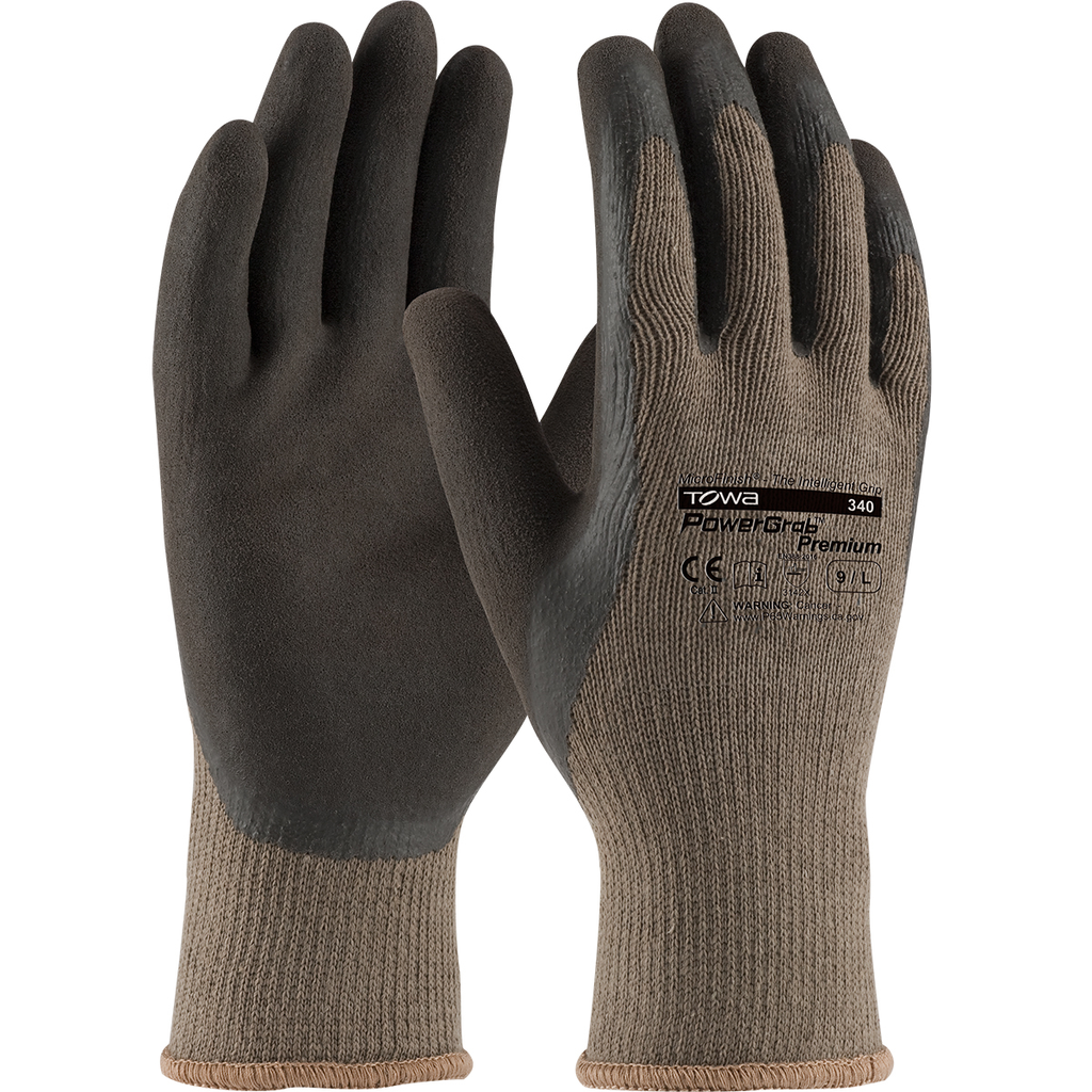 Product image for PIP 39-C1500/S POWERGRAB PREMIUM, BROWN 10G COTTON /POLY SHELL, LATEX MICROFINISH GRIP LIKELY SUBJECT TO TAX