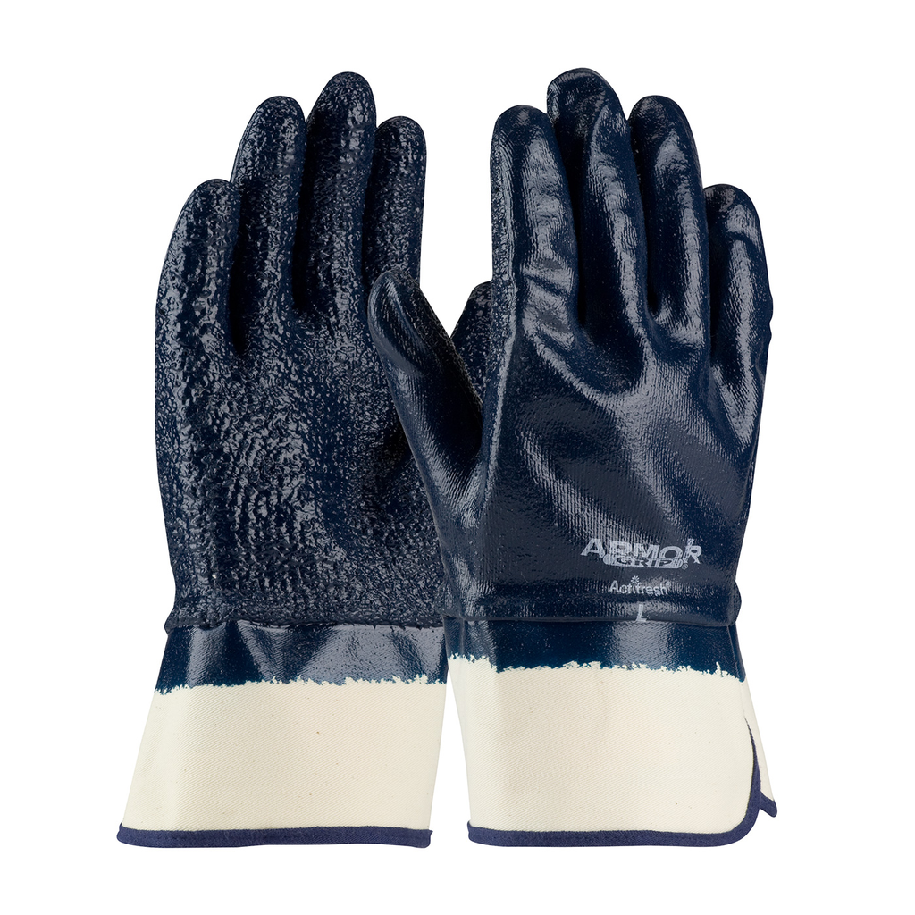 Product image for PIP 56-3147/L ARMORGRIP, TERRY CLOTH PALM, HW ROUGH FULL COAT BL. NITRILEGRIP,SC LIKELY SUBJECT TO TAX