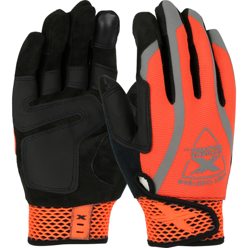 Product image for PIP 89308OR/S EXTREME WORK VIZX SAFETY ORANGE PERFORMANCE GLOVE LIKELY SUBJECT TO TAX