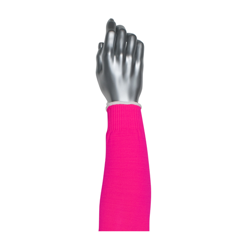 Product image for PIP 15-218NPS PRITEX SLEEVE, 18-INCH, NEON PINK, NARROW WIDTH, ELASTIC CUFF LIKELY SUBJECT TO TAX
