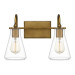 Product image for QUO BYT8616WS BOYTON BATH 2 LIGHTS WEATHERED B RASS