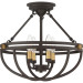 Product image for Sergeant 4 Light Semi-Flush Mount - Western Bronze