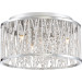 Product image for Crystal Cove 4 Light Flush Mount - Polished Chrome