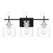 Product image for QUO PEN8622MBK PENSBURY BATH 3 LIGHTS MATTE BLACK.