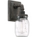 Squire Bath fixture 1 lgt rustic black