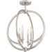 Product image for Orion 4 Light Semi-Flush Mount - Brushed Nickel