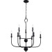 Product image for QUO BLA5027MBK BLANCHE CHANDELIER 9 LIGHTS MATT E BLACK