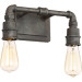 Squire Bath fixture 2 lgt rustic black