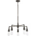 Squire 5 lgt chandelier rustic blk