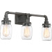 Squire Bath fixture 3 lgt rustic black