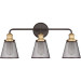 Vault Bath fixture 3 lgt wstrn brnz