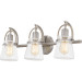 Stafford Bath 3 light brushed nickel
