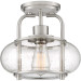 Product image for Trilogy 1 Light Semi-Flush Mount - Brushed Nickel