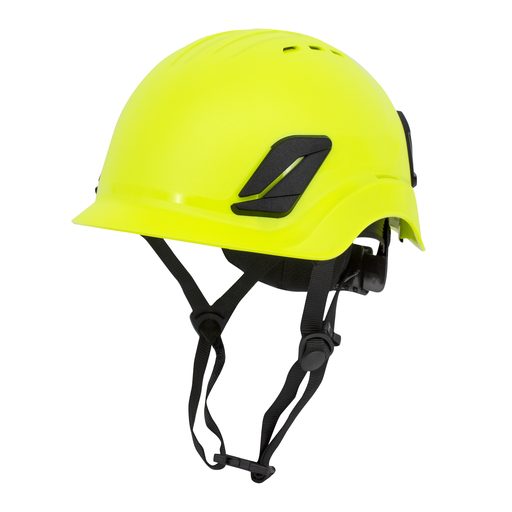 Titanium Vented Climbing Style Helmet - Hi-Vis Yellow