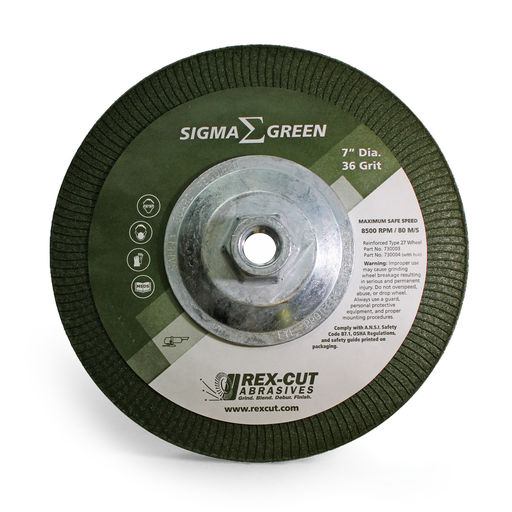 Sigma Green - 7" x 5/8-11 - 36