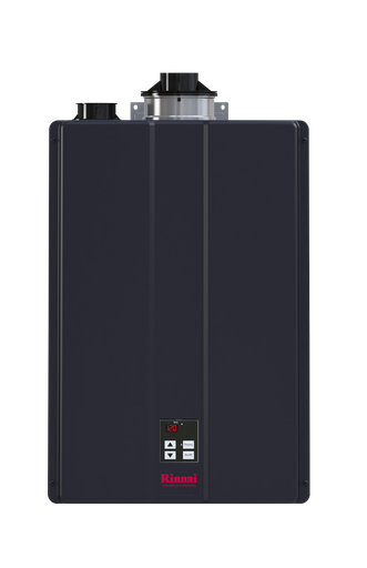 CU199 11 GPM Commercial 199,000 BTU Natural Gas Tankless Water Heater, Charcoal
