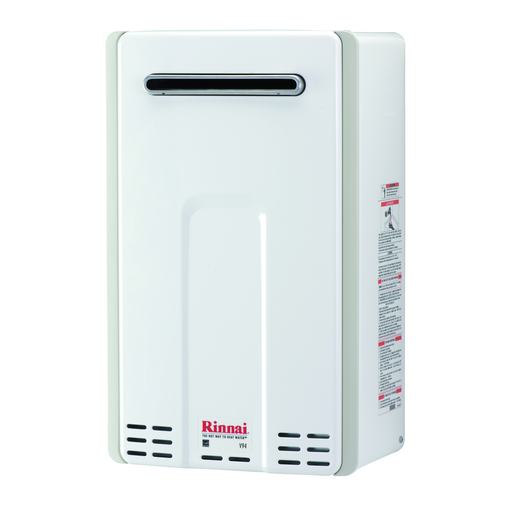V94 High Efficiency 9.8 GPM 199,000 BTU Natural Gas Exterior Tankless Water Heater, White