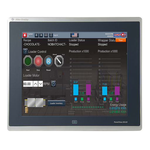 A-B 2715P-T15CD-K PanelView 5510 Gr Graphic Terminal CC