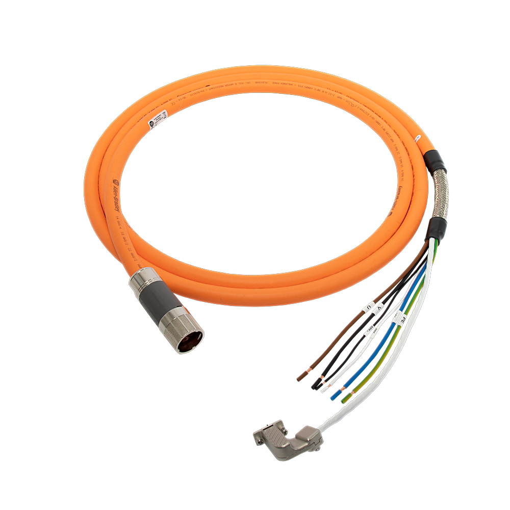 Product image for A-B 2090-CSBM1DE-14AF16 SINGLE DSL POWER FEEDBACK BRAKE SINGLE SPEEDTEC DIN CONNECTOR DRIVE-END DSL K5700 14 AWG WIRE TPE CONTINUOUS-FLEX 16 METER CABLE