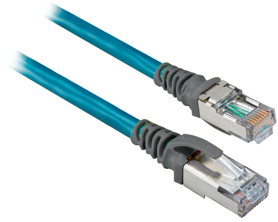 Product image for A-B 1585J-M8TG-10 ETHERNET CABLES 8 CONDUCTORS RJ45 STRAIGHT MALE STANDARD FLYING LEADS TEAL ROBOTIC TPE 1000BASE-T 1000 MBIT/S WELD SPLATTER SUN LIGHT AND OIL RESISTANT; UL CMG, CMX; cUL CMG; STANDARD TIA 568-B FLEX RATED