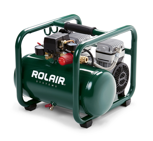 1 HP - Ultra-Quiet (115V), 2.4CFM@90PSI, 2.5 Gall, Oil Less Compressor