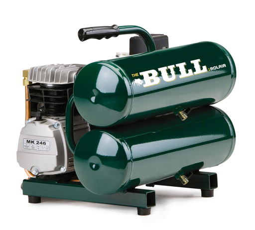 2 HP - "Bull" (115V) 4.1 CFM@90PSI, 4.3 Gall Stack Tank Compressor