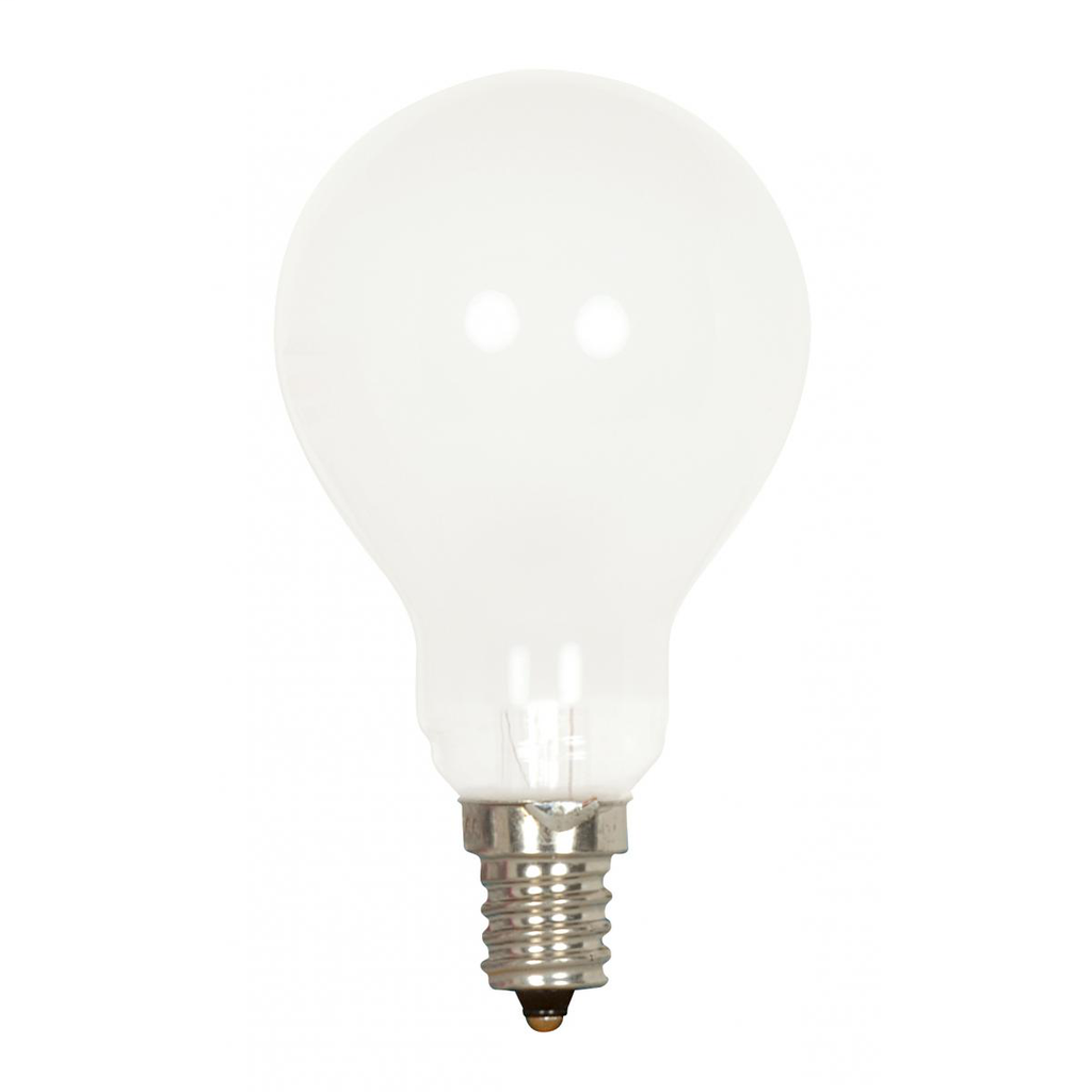 SATCO S2741 40 W 120 Volt 420 Lumen Frosted E12 Candelabra Base A15 Incandescent Lamp SATCO S2741 40 W 120 Volt 420 Lumen Frosted E12 Candelabra Base A15 Incandescent Lamp