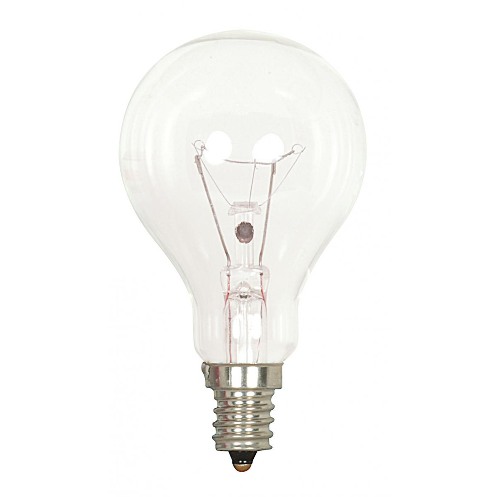 SATCO S2742 60 W 120 Volt 700 Lumen Clear E12 Candelabra Base A15 Incandescent Lamp SATCO S2742 60 W 120 Volt 700 Lumen Clear E12 Candelabra Base A15 Incandescent Lamp