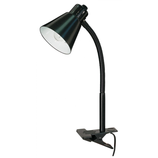 CLIP ON GOOSE NECK LAMP BLACK 60-843