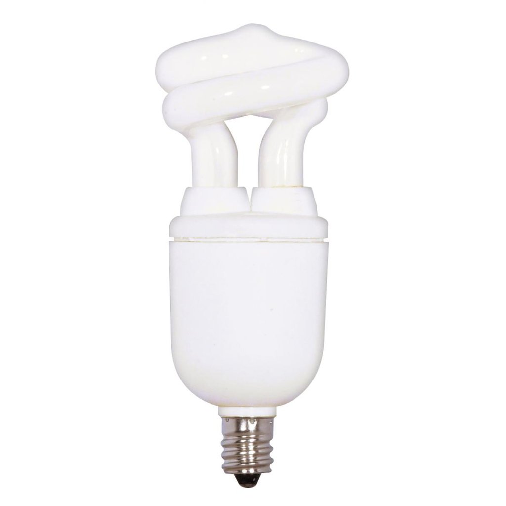 SATCO S7264 5 W 2700 K 82 CRI Candelabra Base 120 Volt Miniature Spiral Compact Fluorescent Lamp SATCO S7264 5 W 2700 K 82 CRI Candelabra Base 120 Volt Miniature Spiral Compact Fluorescent Lamp