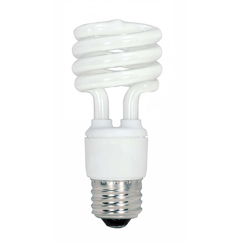 SATCO S6236 13 W 120 Volt 82 CRI 4100 K 880 Lumen E26 Medium Base T2 Mini Spiral Compact Fluorescent Lamp SATCO S6236 13 W 120 Volt 82 CRI 4100 K 880 Lumen E26 Medium Base T2 Mini Spiral Compact Fluorescent Lamp