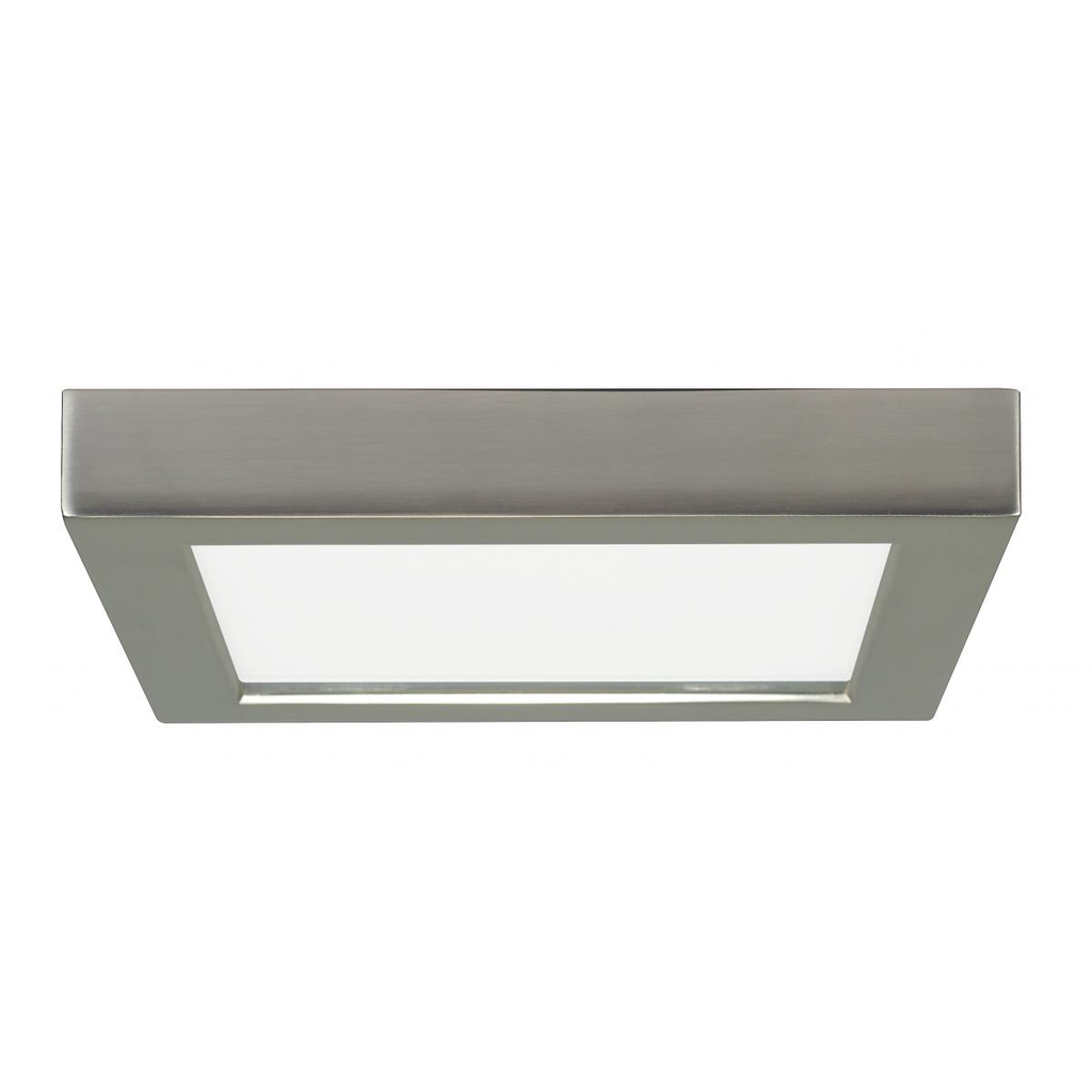 SAT S21509 13.5 WATT; 7" FLUSHMOUNT LED FIXTURE; 3000K; SQUARESHAPE; BRUSHED NICKEL FINISH; 120VOLTS SAT S21509 13.5 WATT; 7" FLUSHMOUNT LED FIXTURE; 3000K; SQUARESHAPE; BRUSHED NICKEL FINISH; 120VOLTS