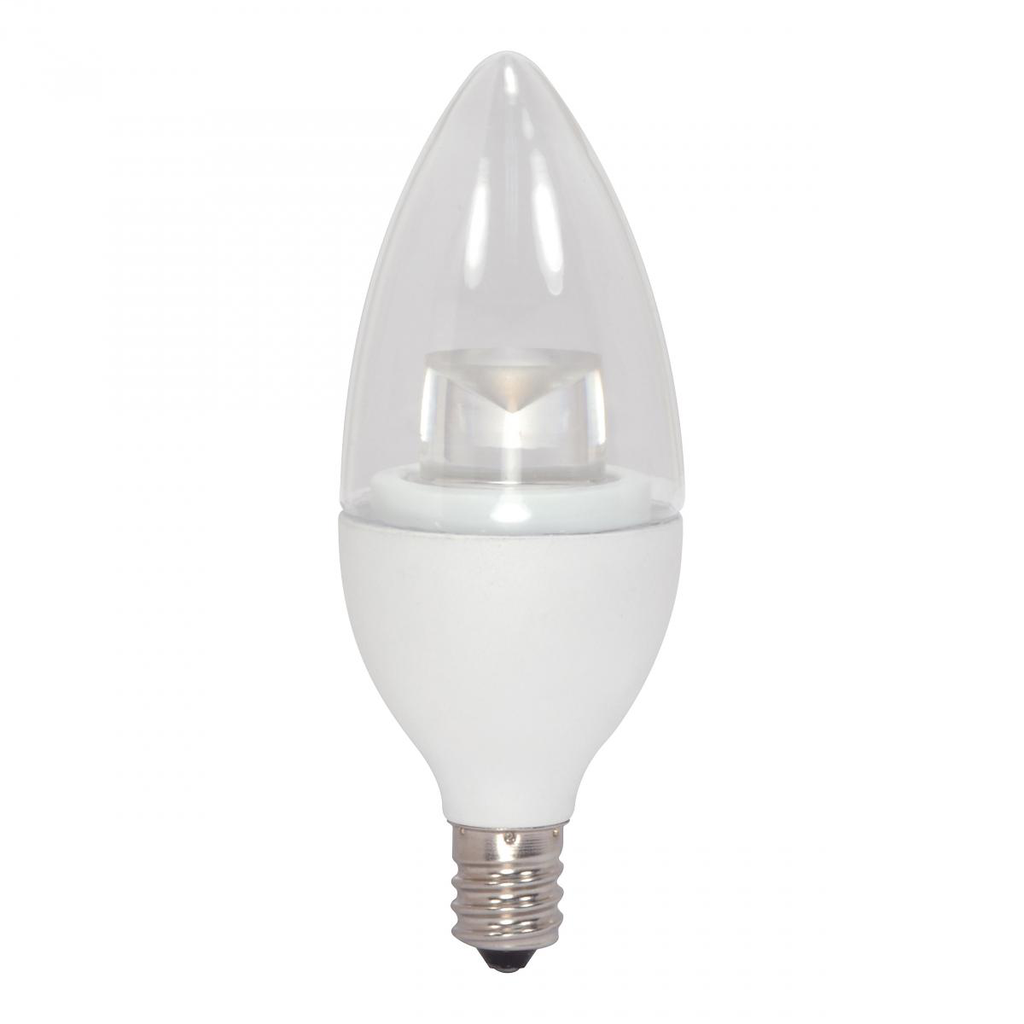 SATCO S8951 4.5 W 120 Volt 80 CRI 2700 K 300 Lumen Clear E12 Candelabra Base B11 Decorative LED Lamp SATCO S8951 4.5 W 120 Volt 80 CRI 2700 K 300 Lumen Clear E12 Candelabra Base B11 Decorative LED Lamp
