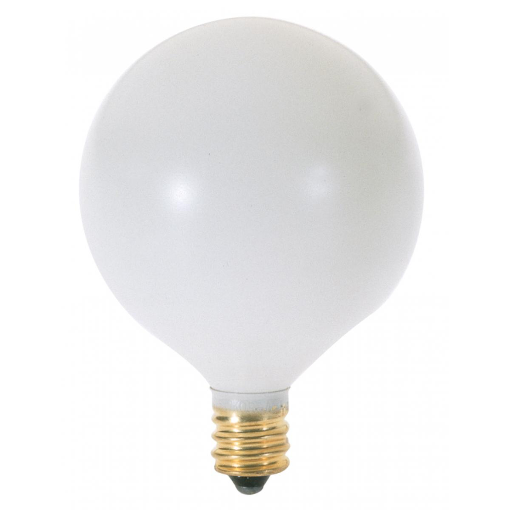 Satco S3832 60 watt 120 Volt G16 White Incandescent Lamp Satco S3832 60 watt 120 Volt G16 White Incandescent Lamp