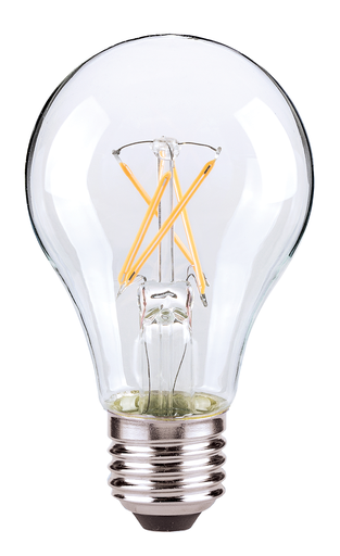 5 Watt LED A19; Clear; Medium Base; 2700K; 120 Volt