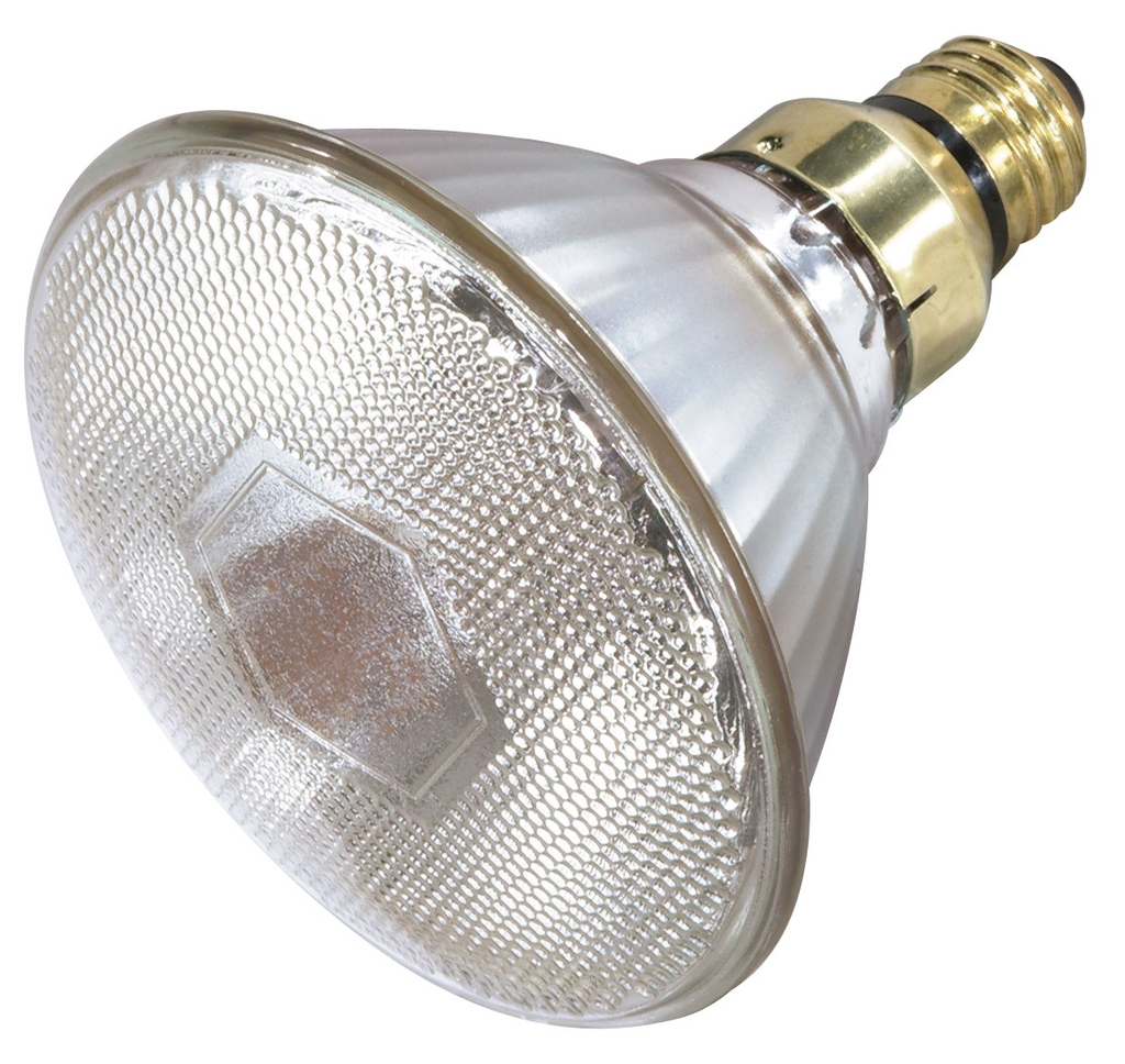 Product image for Satco S4889 100 Watt; Metal Halide HID; Medium base; PAR38; Clear; 86 CRI; 3000K