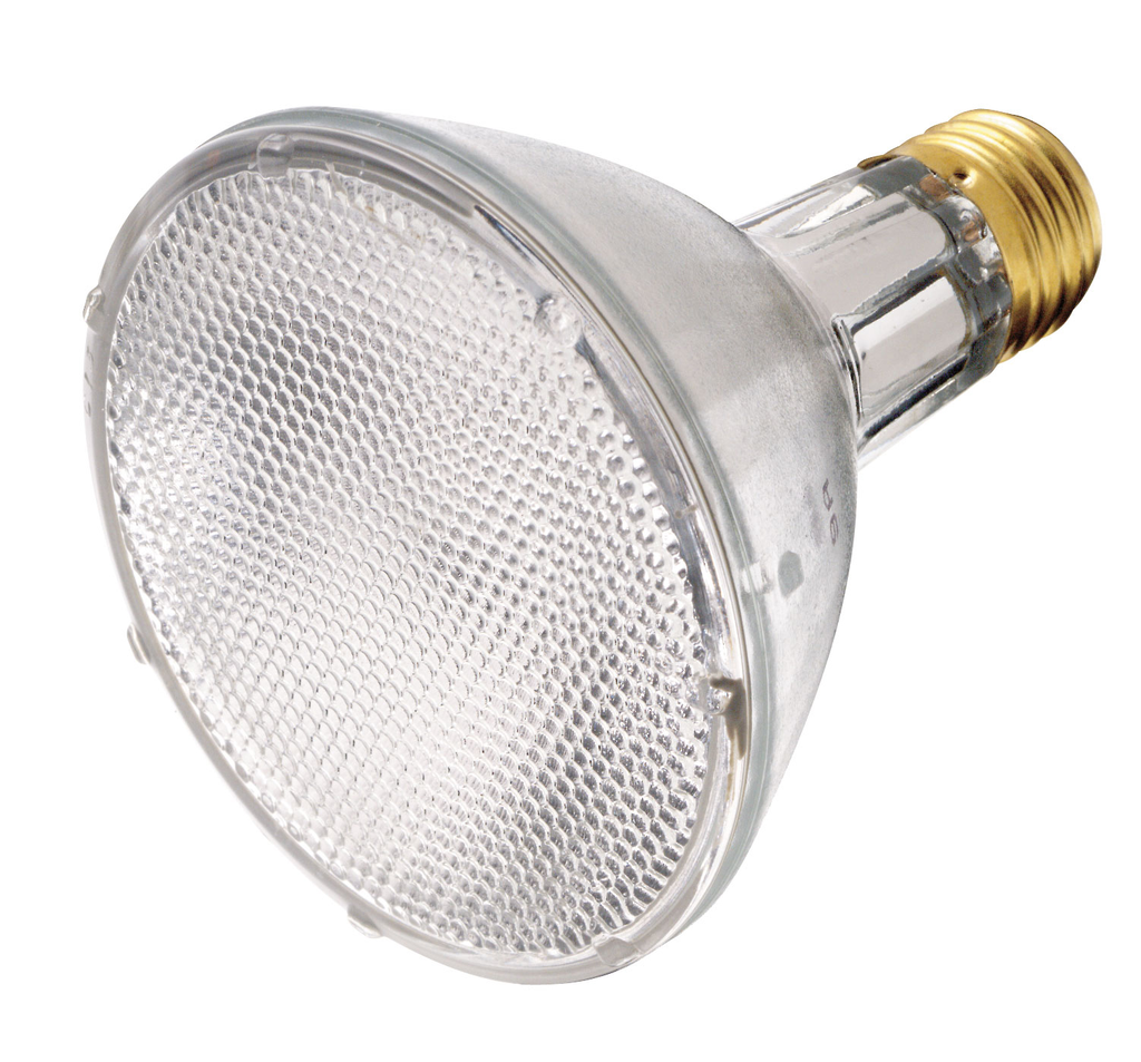 Product image for Satco S4879 70 Watt; Metal Halide HID; Medium base; PAR30; Clear; 83 CRI; 3000K